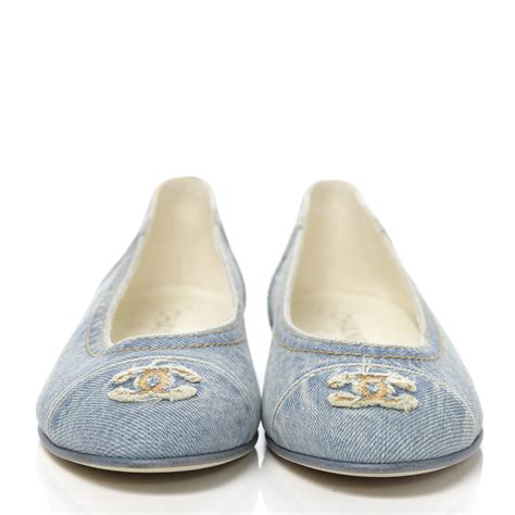 chanel bailarines|chanel denim ballet flats.